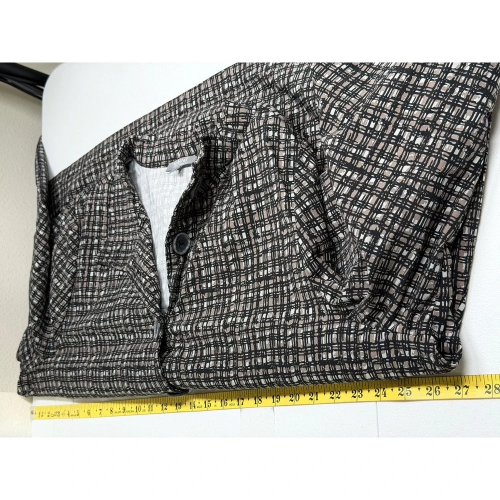 Habitat Jacket Womens XXL Black Abstract Check Lagenlook Artsy Stretch Relaxed